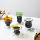 Heat Resistant High Borosilie Glass Double Layered Coffee Tea Cup Ins Sle Wine Glass Tasting Cup Water Cup AroN Colored-Letifly Lights and Decor