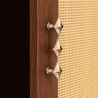 Letifly Lights & Decor - Nova Cabinet Pull - Solid Brass Cabinet Handle Polished Titanium Silver Star Pull Hardware