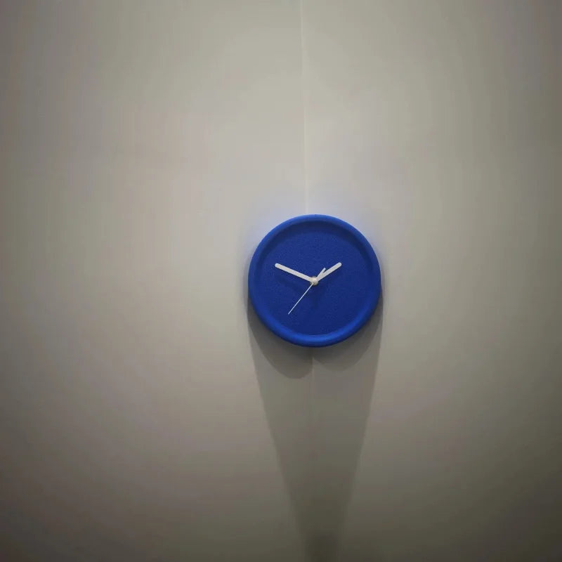 Ins Quiet Wall Clock 8inch Non-Ticking Punch-Free Corner Wall Clock Wall Decor Bedroom Technology Luxury Art Home Decoration-Letifly Lights and Decor