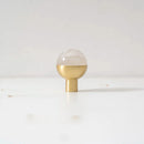 Tinyhob Natural Green Marble Brass Furniture Knob with Plate / Handles for Cabinets and Drawers Knobs Wardrobe Pulls-Letifly Lights and Decor