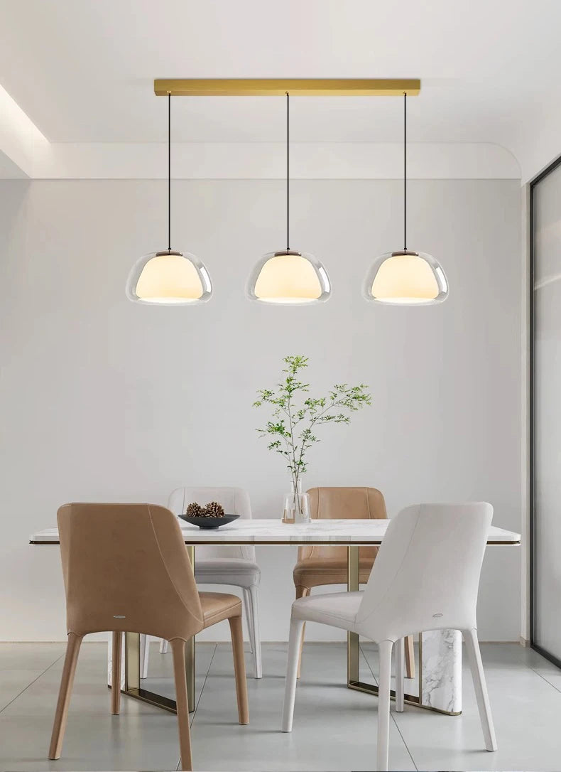 Danish Jelly Glass Lustre Pendant Lights Modern Simple Bedroom Bedside Hanging Lamp Living Room Glass Dining Room Home Decor-Letifly Lights and Decor
