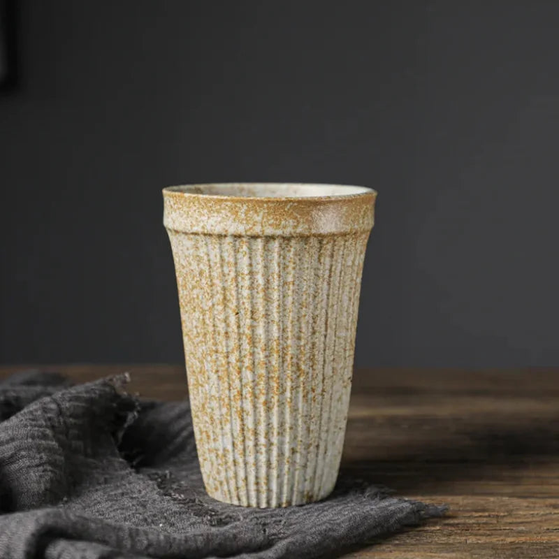 Ceramic Coffee Cup Vertical Stripe Mug