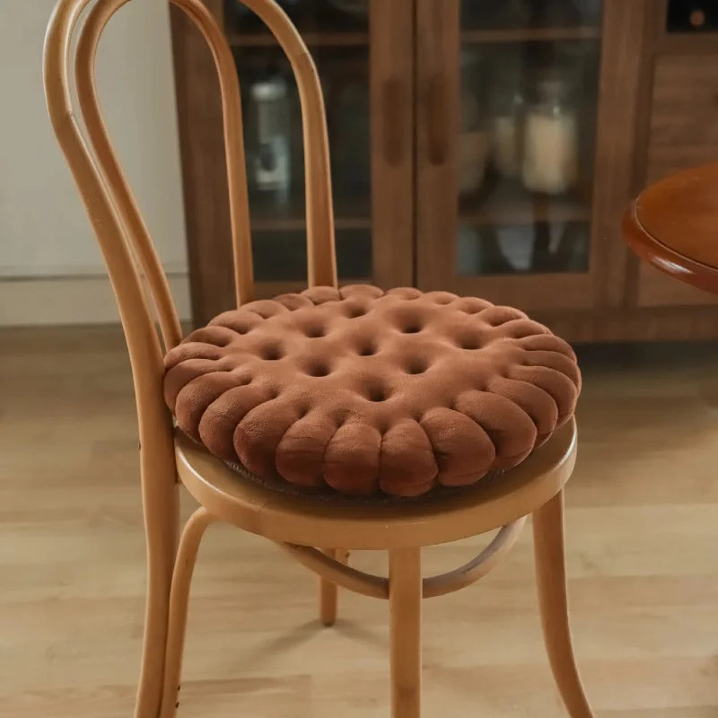 INS Cookie Biscuit Cushion Soft Cute Throw Pillow Square Circle Thicken Seat Decorative Flooring for Living Room Household Chair-Letifly Lights and Decor