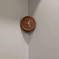 Ins Quiet Wall Clock 8inch Non-Ticking Punch-Free Corner Wall Clock Wall Decor Bedroom Technology Luxury Art Home Decoration-Letifly Lights and Decor