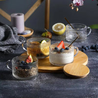 Heritage Embossed Glass Cups (Set of 4)-Letifly Lights and Decor