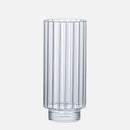 ribbed tall glass borosilicate clear drinkware for cocktails juice water