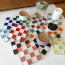 Glass Tile Coaster Drink Mosaic Coaster Square Coaster Colorful Home Decor Housewarming Gift Birthday Gifts-Letifly Lights and Decor