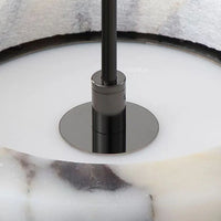 Modern natural stone Alabaster Core LED pendant lamp, dimmable marble chandelier with adjustable height for luxury bedroom bedside and kitchen bar