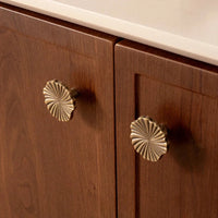 SBrass Cabinet Pulls Cup Flat Vintage Drawer Pulls Kitchen Cupboard Bathroom Dresser Cabinet Knob Hardware Antique Brass Handles-Letifly Lights and Decor