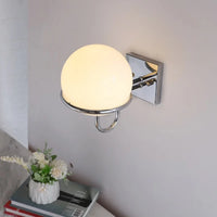 Kinetic Orb Wall Light - Letifly Lights and Decor - Modern Wall Light Glass Orb Curved Metal Arm Bauhaus Style Ambient Lighting