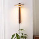 Japanese Retro Bedside Led Wall Lamp for Bedroom Living Room Stone Walnut Wood Wall Light with Switch Indoor Lighting Decoration-Letifly Lights and Decor