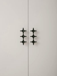 Letifly Lights & Decor - Crossbeam Brass Knobs - Sculptural Brass Cabinet Knobs Cross Shape Antique Gold Black Polished Chrome Hardware