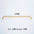 2.52"-15.74" Nordic Brass Long Furniture Handles Wardrobe Kitchen Cupboard Cloakroom Bedside Cabinet Handle Bedroom Accessories-Letifly Lights and Decor