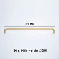 2.52"-15.74" Nordic Brass Long Furniture Handles Wardrobe Kitchen Cupboard Cloakroom Bedside Cabinet Handle Bedroom Accessories-Letifly Lights and Decor