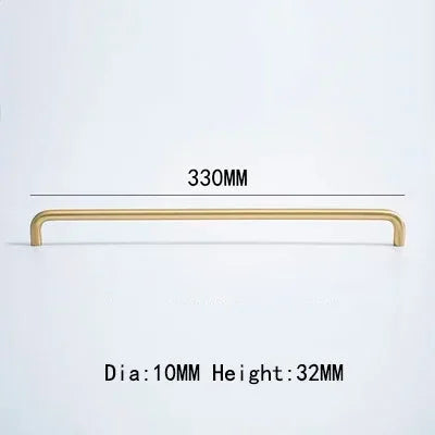 2.52"-15.74" Nordic Brass Long Furniture Handles Wardrobe Kitchen Cupboard Cloakroom Bedside Cabinet Handle Bedroom Accessories-Letifly Lights and Decor