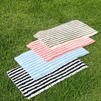 Tufting Stripe Bathrooom Mat Bedroom Rug Soft Fluffy Geometric Bathmat Bedside Carpet Floor Anti Slip Pad Home Decor 40x70cm-Letifly Lights and Decor