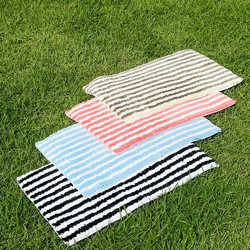 Tufting Stripe Bathrooom Mat Bedroom Rug Soft Fluffy Geometric Bathmat Bedside Carpet Floor Anti Slip Pad Home Decor 40x70cm-Letifly Lights and Decor