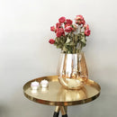Glass Vase Amber Smoke Iridescent Decorative Modern Transparent Flower Arrangement Tabletop Decor