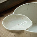 Letifly Lights & Decor - The Bistro Dip Bowl - Handcrafted ceramic snack bowl with integrated dipping compartment and speckled glaze finish