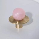 Luxury Natural Stone + brass Knobs Cabinet Knob Handle Dresser Knobs Drawer Pulls Elegant Green Furniture Hardware-Letifly Lights and Decor