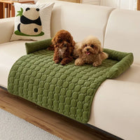 Pet Bed Quilted Plush Sleeping Mat with Bolstered Edges Soft Indoor Pet Lounger for Cats and Small Dogs - Letifly Lights and Decor