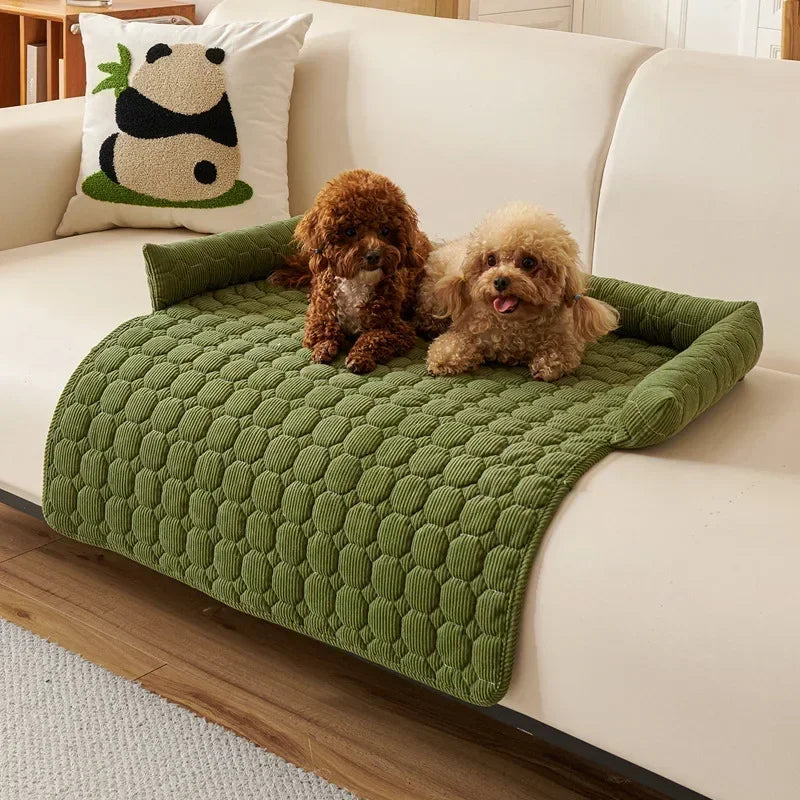 Pet Bed Quilted Plush Sleeping Mat with Bolstered Edges Soft Indoor Pet Lounger for Cats and Small Dogs - Letifly Lights and Decor