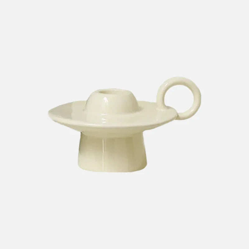 European Flying Saucer Shape Tall Candlestick, Romantic Aromatherapy Decoration, Retro Table Ornament Props, Candlestick Base-Letifly Lights and Decor