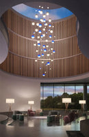 Modern Creative Colored Glass Ball LED Chandelier Restaurant Living Room Bedroom Hotel Art Pendant Lamp Home Decor Light Fixture-Letifly Lights and Decor