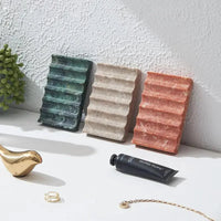 1pcs Natural Marble Soap Dish Natural Antique Wood Grain Soap Box Retro Red Soap Holder Home Decoration Bathroom Accessories-Letifly Lights and Decor