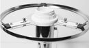 Bauhaus white glass dome table lamp with chrome base Danish Nordic modern bedside desk light