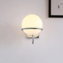Kinetic Orb Wall Light - Letifly Lights and Decor - Modern Wall Light Glass Orb Curved Metal Arm Bauhaus Style Ambient Lighting