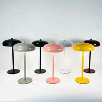 Rechargeable LED table lamp with touch dimmer portable bedside night light dome design