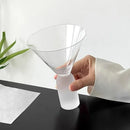 Creative Cocktail Glasses Cups Frosted Handle Glass Cups High-foot Martini Glass Cup Simple Dessert Cold Drink Cup Kitchen Tools-Letifly Lights and Decor