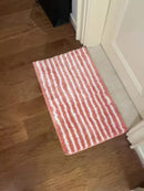 Tufting Stripe Bathrooom Mat Bedroom Rug Soft Fluffy Geometric Bathmat Bedside Carpet Floor Anti Slip Pad Home Decor 40x70cm-Letifly Lights and Decor