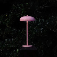 Rechargeable LED table lamp with touch dimmer portable bedside night light dome design