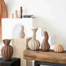 Ceramic Vase Textured Matte Finish Sculptural Neutral Tone Decorative Dried Flower Arrangement