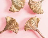 Ginkgo Leaf Brass Cabinet Door Handle Creative Personality Solid Wardrobe Nordic Gold Drawer Cabinet Handle Home Hardware-Letifly Lights and Decor