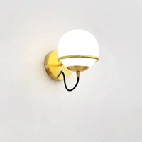 Kinetic Orb Wall Light - Letifly Lights and Decor - Modern Wall Light Glass Orb Curved Metal Arm Bauhaus Style Ambient Lighting