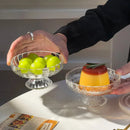 Glass Serving Dish with A Stand Snack Plates ,Snack and Candy Platter, Ice Cream Bowl,Yogurt Snack Dish Bar Dinnerware Plates-Letifly Lights and Decor