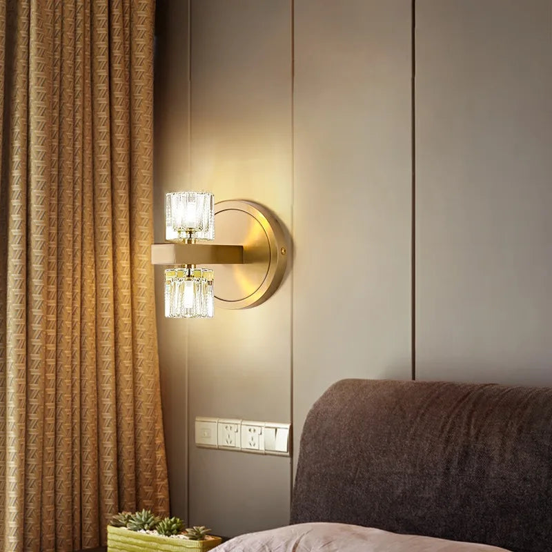 Postmodern Bedroom Bedside Wall Lamp American Aisle Corridor Study Room Living Room Background Decoration Led Indoor Lighting-Letifly Lights and Decor