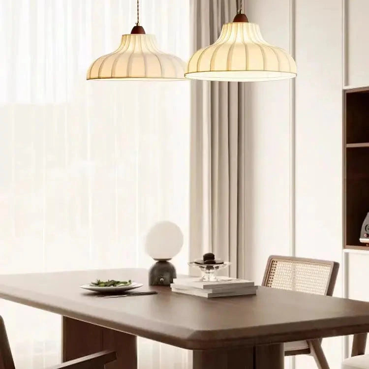 Wabi Sabi Fabric Pendant Lights for Dining Rooms Living Rooms Bedrooms Apartment Ceiling Lights Modern Atmosphere Room Decor-Letifly Lights and Decor
