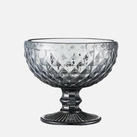 1 PC Vintage Embossed Solid Colored Goblet 300ml 10oz Glasses Goblets Stemware Ice Cream Dessert Cocktail Glass Cup Table Decor-Letifly Lights and Decor
