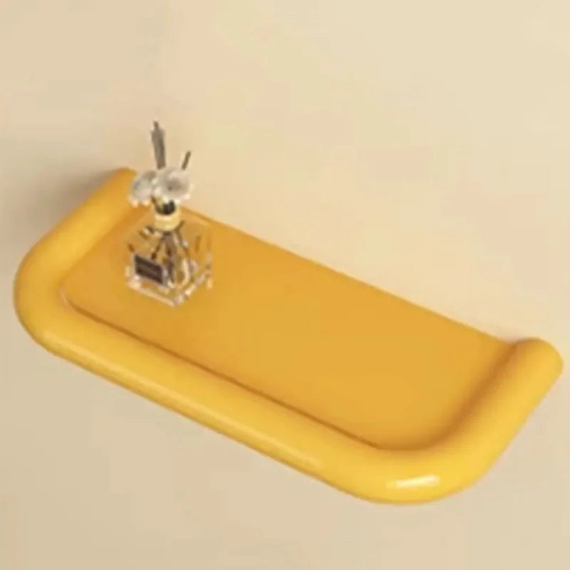 Dopamine Bathroom Storage Shelf Drainable Free Punch Wall Hanging Storage Rack Sturdy High Quality Toiletries Organizer Home-Letifly Lights and Decor