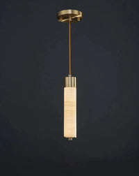 Modern Copper Light Luxury Pendant Lamp Marble Bedside Bedroom Hotel Dining Room Kitchen Stone Hallway Hanging Lighting Led-Letifly Lights and Decor