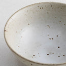 Ceramic retro rice bowls speckled glaze unglazed base set of 4 vintage porcelain bowls