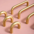 2.52"-15.74" Nordic Brass Long Furniture Handles Wardrobe Kitchen Cupboard Cloakroom Bedside Cabinet Handle Bedroom Accessories-Letifly Lights and Decor