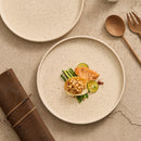 Speckled ceramic dinner plate warm sand color minimalist rustic modern tableware plate