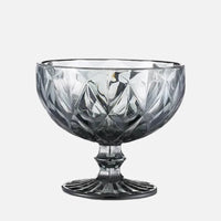1 PC Vintage Embossed Solid Colored Goblet 300ml 10oz Glasses Goblets Stemware Ice Cream Dessert Cocktail Glass Cup Table Decor-Letifly Lights and Decor