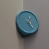 Ins Quiet Wall Clock 8inch Non-Ticking Punch-Free Corner Wall Clock Wall Decor Bedroom Technology Luxury Art Home Decoration-Letifly Lights and Decor