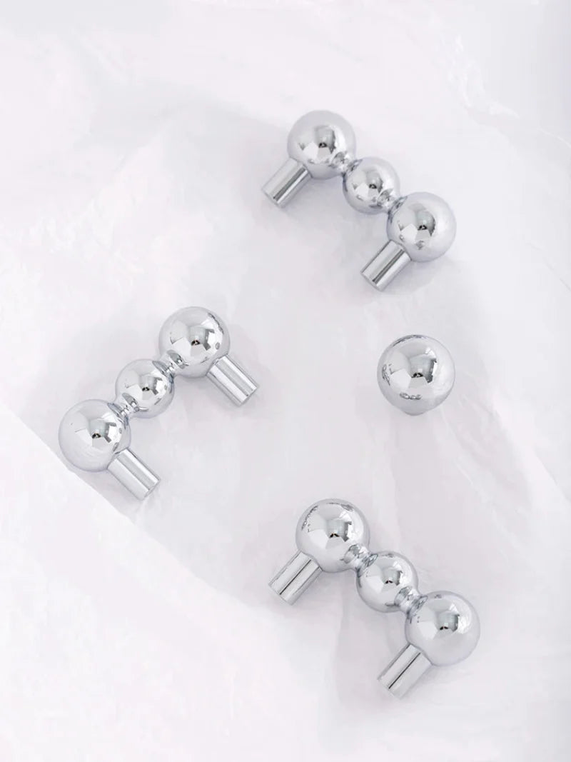 Furniture Handles Bedroom Brass French Silver Wardrobe Door Handle Cabinet Door Shoe Cabinet Drawer Kitchen Brass Small Handles-Letifly Lights and Decor